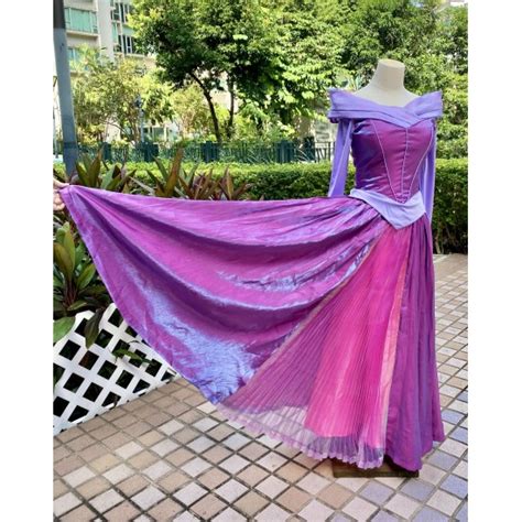 P350 Cosplay Dress Princess Sleeping Beauty Pink Costume Aurora Women