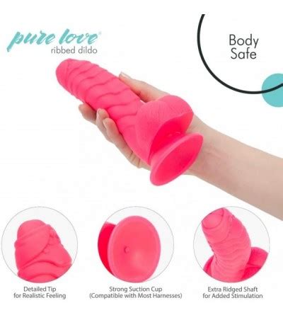 7 Inch Fantasy Silicone Dildo With Suction Cup Ribbed Studded Pink