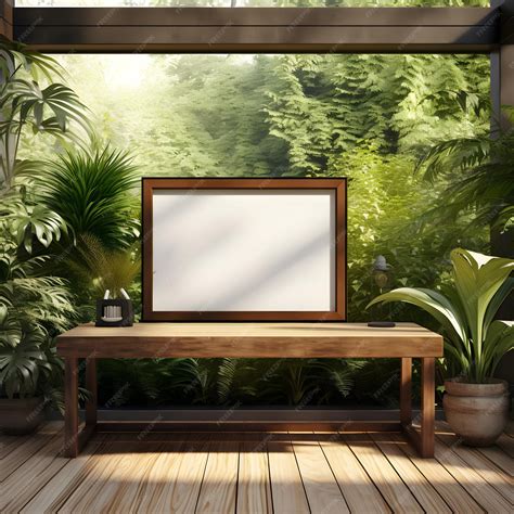 Premium Photo | Interior plants with frame plant frame decorative plant with empty frame indoor ...