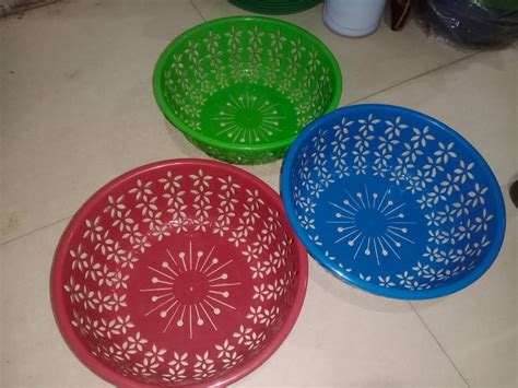 Round Plastic Fruit Basket For Home And Kitchen Size 15 Inch At ₹ 13