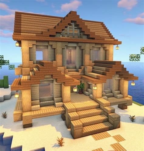 Pin By On Minecraft Beach House