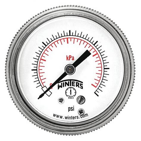 Winters 0 To 15 Psi 0 To 100 Kpa 3 12 In Dial Process Pressure