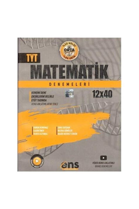 Ens Tyt Matematik X Denemeleri Orta Seviye Fiyat Yorumlar