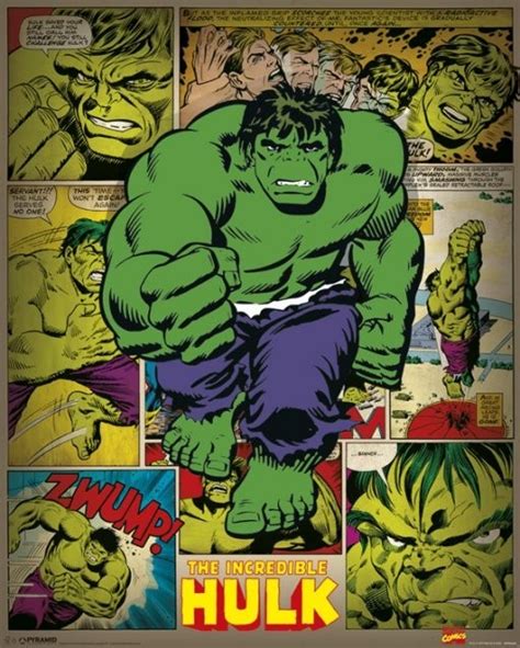 Poster MARVEL COMICS Incredible Hulk Retro Wall Art 3 1 FREE