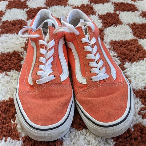 Vans Womens Orange Trainers Depop