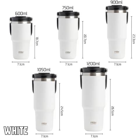 Original Tyeso Tumbler With Handle Ml Ml Hot Cold Thermos Cup Stainless Steel Water