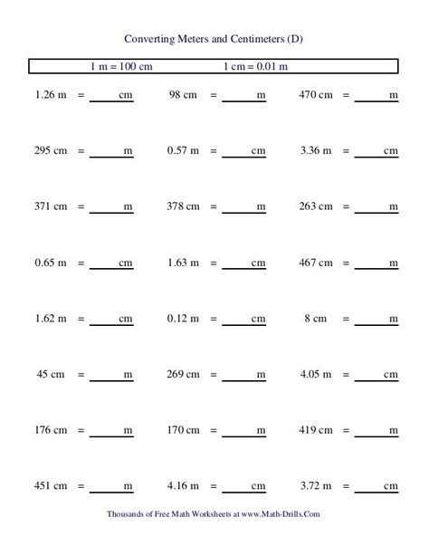 Grade 2 Centimeters And Meters Worksheet