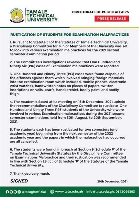 Tamale Technical University expels 193 students - Apexnewsgh