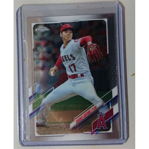 Mlb 棒球 Topps Chrome Ohtani Shohei 大谷翔平 閃亮 球員卡 蝦皮購物