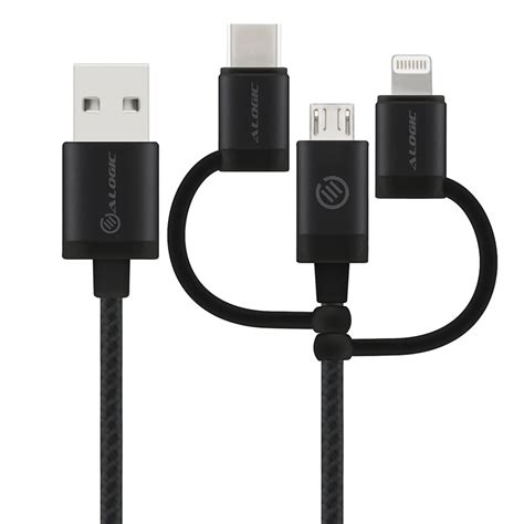 Buy 3 In 1 Charge And Sync Combo Cable Micro Usb Lightning Usb C Prime Series 30cm