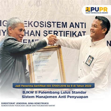 Jadi Penerima Sertifikat Iso Ke Di Tahun Bjkw Ii