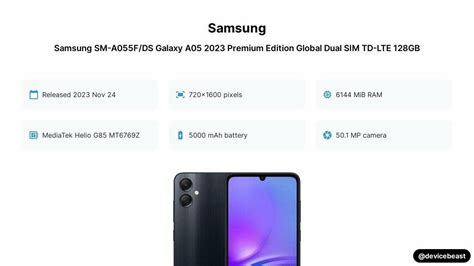 Samsung SM A055F DS Galaxy A05 2023 Premium Edition Global Dual SIM TD