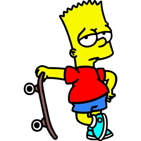 Stickers Bart Simpsons Skate Couleur