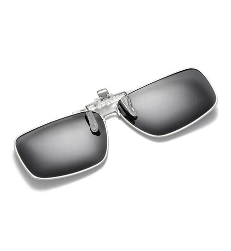 Metal Polarized Clip On Sunglasses Men Women Flip Up Lens Driving Glasses New Ebay