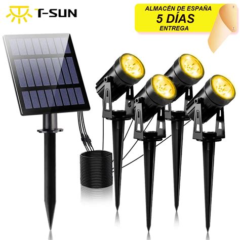 Luz LED Solar T SUNRISE para exteriores iluminación de jardín IP65