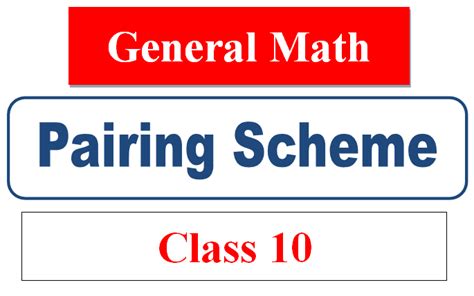 10th Class General Math Pairing Scheme 2024 Zahid Notes