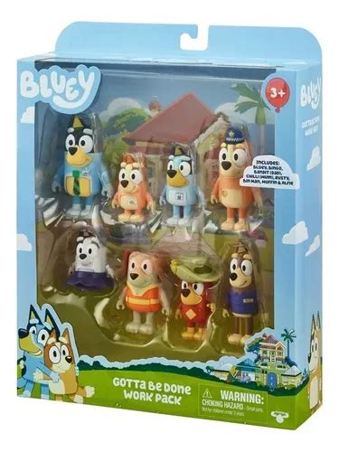 Bluey Set 8 Figuras Bluey Y Sus Amigos Profesiones Mebuscar México