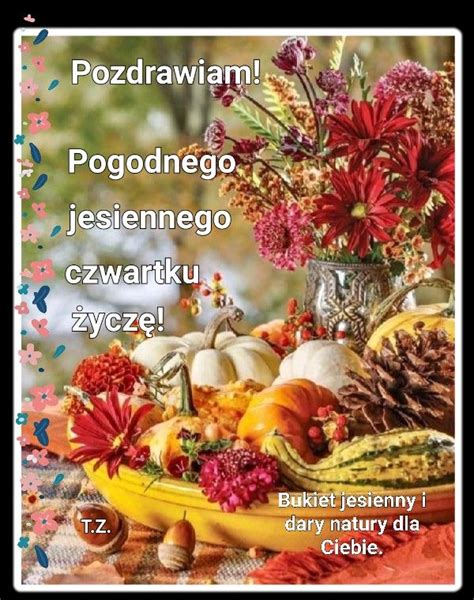 An Image Of A Thanksgiving Card With Flowers And Pumpkins