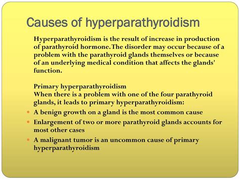 Ppt Hyperparathyroidism Symptoms Causes And Treatment Powerpoint