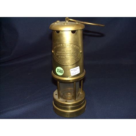 Brass Vintage British Coal Mining Lamp