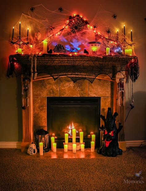 Spooky Halloween Fireplace Mantel Ideas Decor For Mantels Of All Colors