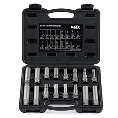 16pc Locking Lug Nut Master Key Setsae And Metric Wheel