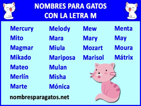 Nombres Para Gatos Con M Machos Y Hembras 2025