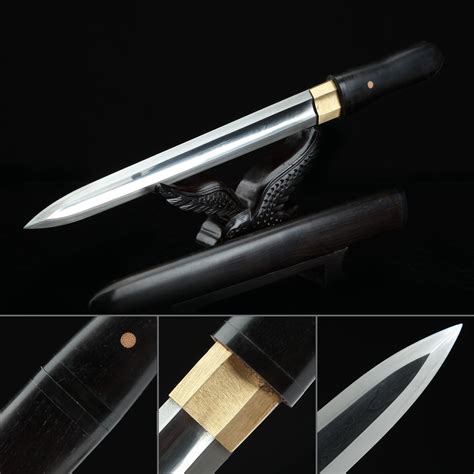 Double Edge Tanto Handmade Double Edge Tanto Sword Pattern Steel