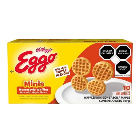 Waffles Eggo Kelloggs Minis Sabor Maple G Walmart