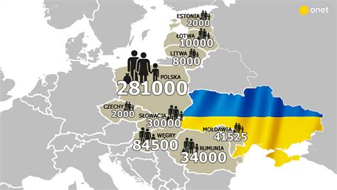 Wojna Rosja Ukraina Uchod Cy Z Ukrainy Ile Os B Migruje Mapa