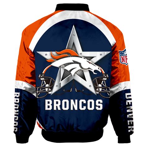 Denver Broncos Bomber Jacket Graphic Running Men T For Fans Jack