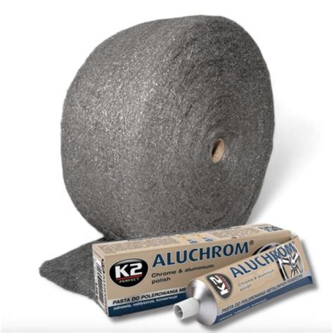 Комплект за полиране на хром и алуминий Wooltec, 1 кг стоманена вата ...