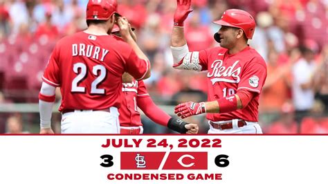 Condensed Game 7 24 22 Reds Beat Cardinals 6 3 Mlb Journal