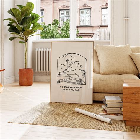 Poster Be Still And Know Christian Wall Art Bible Verse Wall Decor