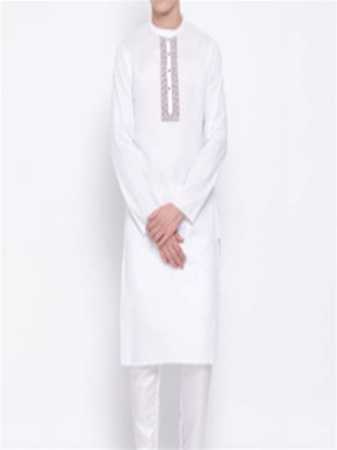 Buy DEVOILER Men White Solid Straight Kurta Kurtas For Men 10957206