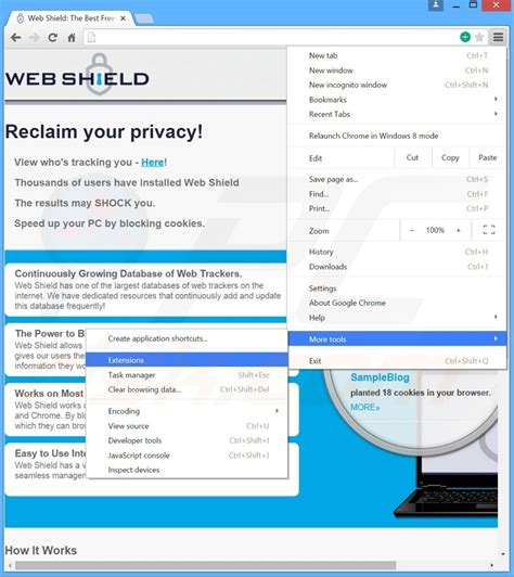 Logiciel de publicité Web Shield Instructions de suppression faciles