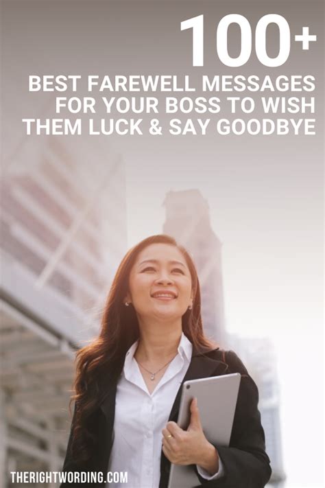 Farewell Wishes To Boss Who Is Leaving