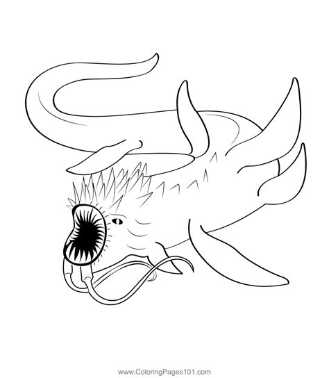 Sea Monster 4 Coloring Page for Kids - Free Sea Monsters Printable ...