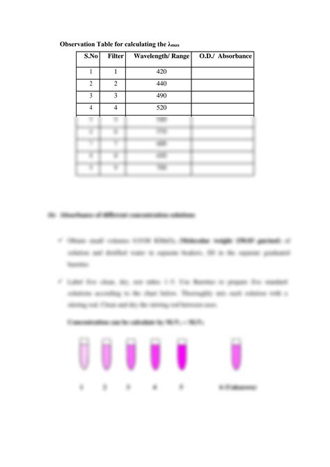 SOLUTION Determination Of The Concentration Of An Unknown Kmno4