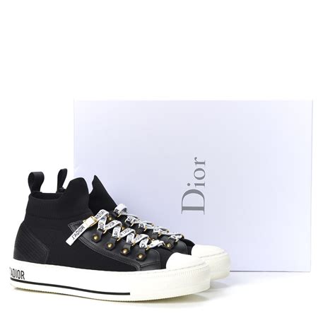 Christian Dior Technical Knit Calfskin Womens Walkndior High Top