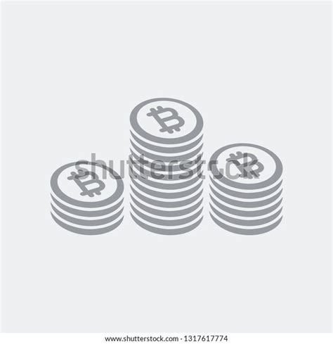 Bicoin Pile Concept Icon Stock Vector Royalty Free 1317617774