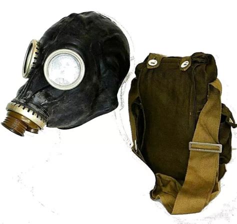 MASQUE À GAZ URSS GP5 avec sac militaire NOIR Soviétique Russe NOUVEAU