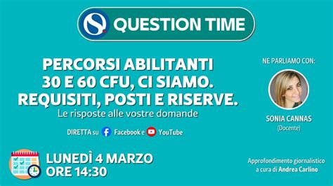 Percorsi Abilitanti E Cfu Ci Siamo Requisiti Posti E Riserve