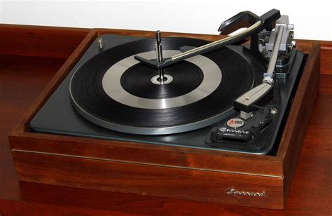 Vintage Garrard Automatic Turntable Model At60 Oiled Walnut Base