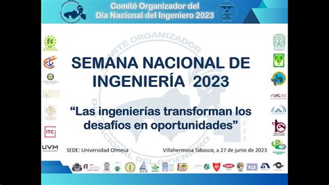 Semana Nacional De Ingenier A D A Youtube