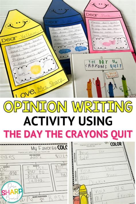 The Day The Crayons Quit Writing Activity