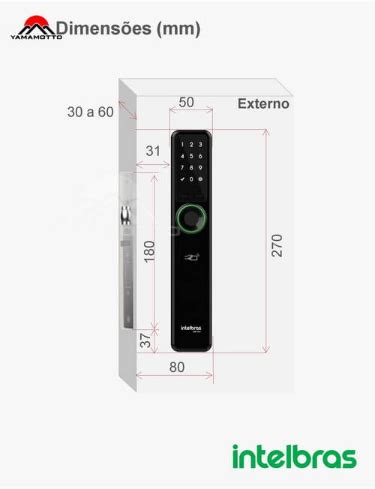 Fechadura Digital Biométrica De Embutir Para Porta Pivotante Intelbras