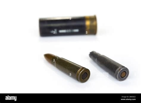 Samle Of Submachine Cartridge Gun And Rifle Ammunition Stock Photo Alamy