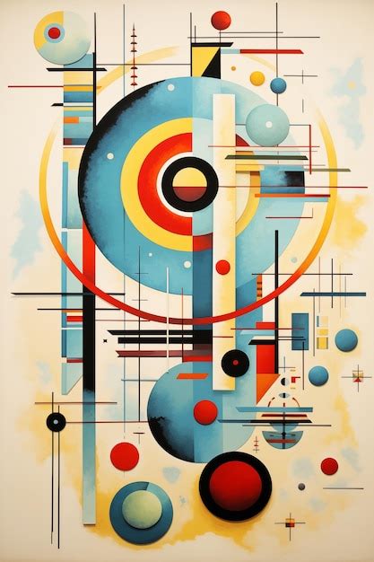 Premium Ai Image Abstract Geometric Art Inspired By Kandinsky Dynamic