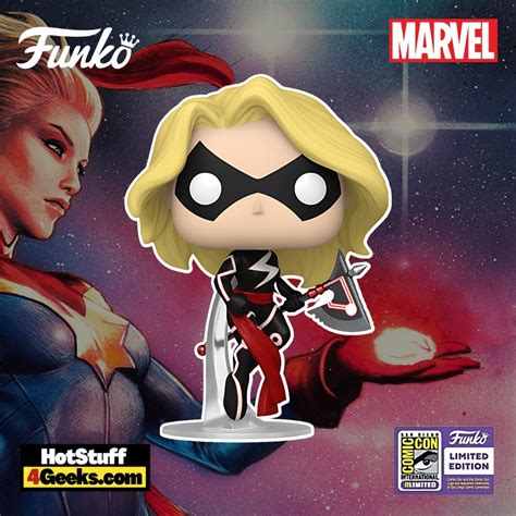 Sdcc 2023 Marvel Captain Marvel Flying With Axe Funko Pop